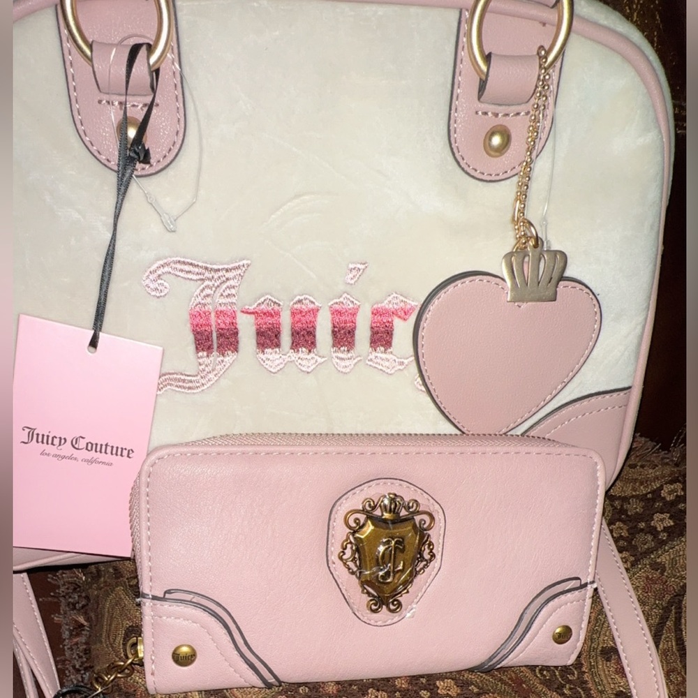 Juicy Couture Satchel Crossbody Bag & Wallet Bundle